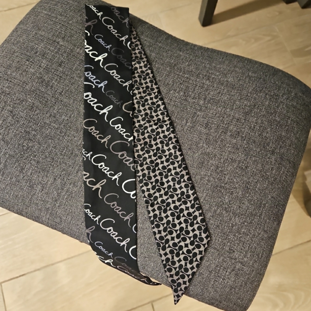 Coach scarf for bag or hair twilly coach signature